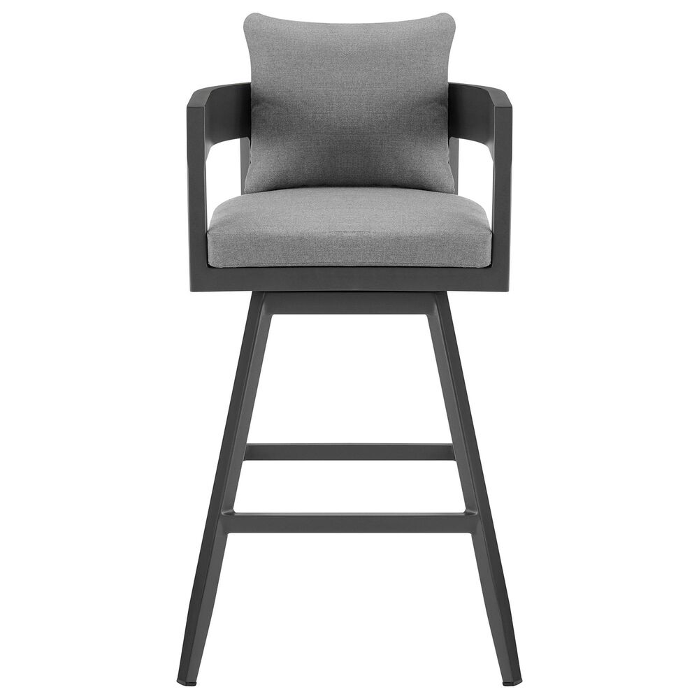 Blue River Menorca Patio Swivel Bar Stool in Dark Gray, , large