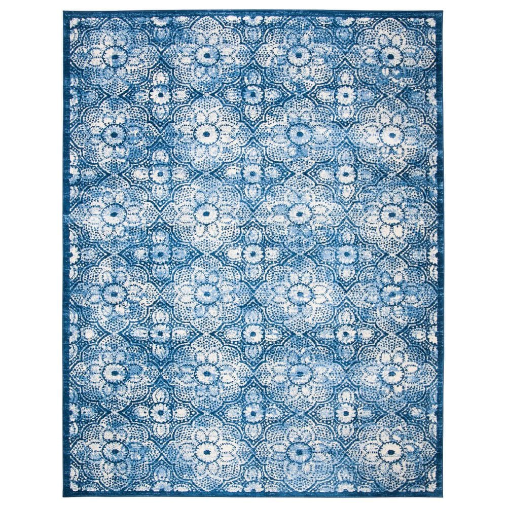 Safavieh Martha Stewart 8" x 10" Navy and Creme Area Rug, , large