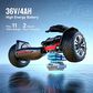 HOMLUX All-Terrain Self Balancing Scooter with 8.5" Tires in Black, , large