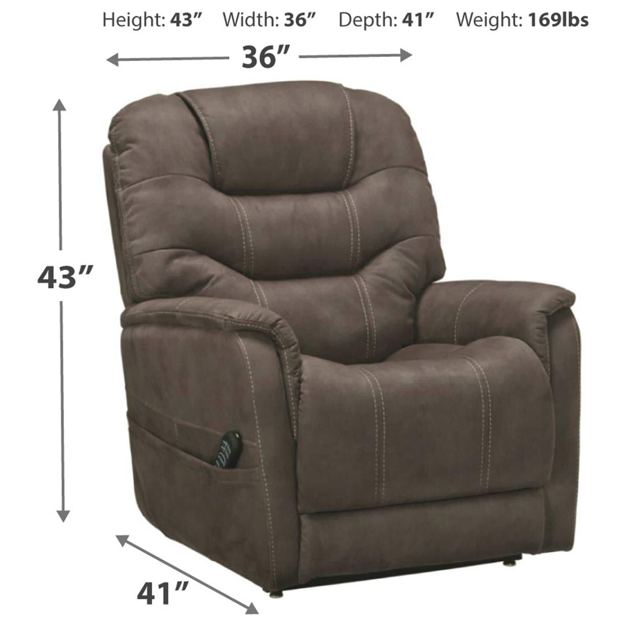 Recliner dimensions best sale