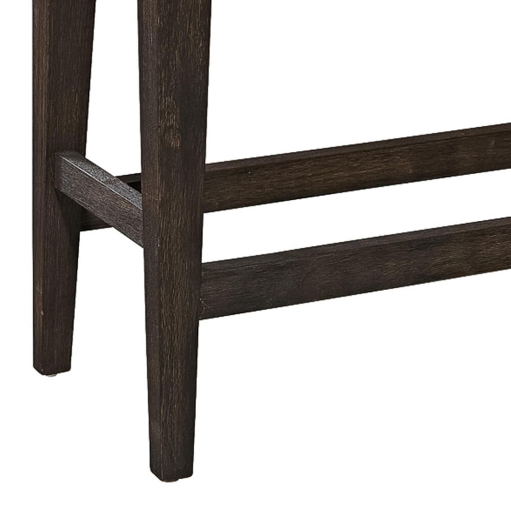 Belle Furnishings Double Bridge Counter Height Bench in Dark Brown, , large