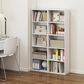 HOMLUX 5-Tier Reversible Bookshelf with Decorative Open Shelves in White, , large