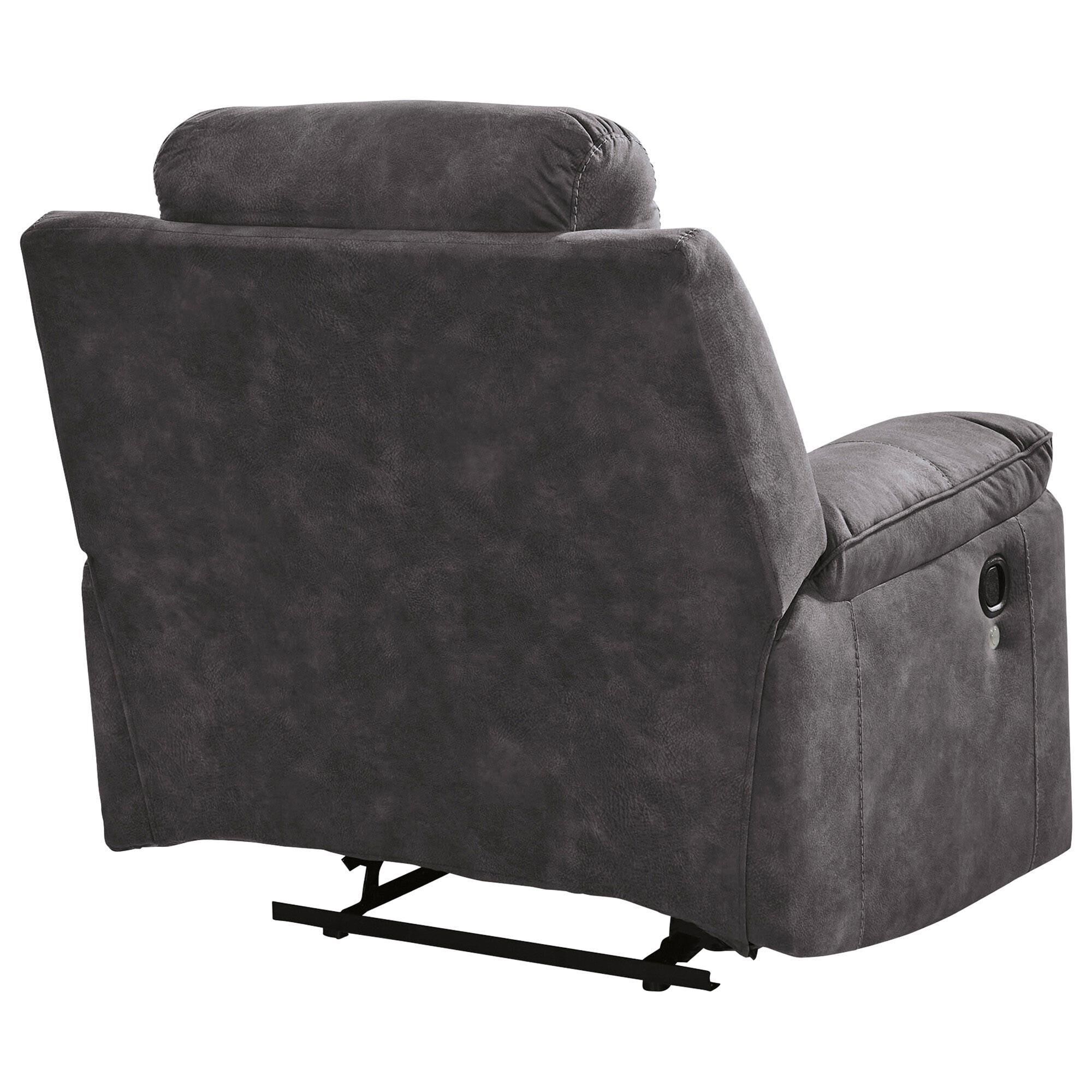 Ashley Brysonview Manual Zero Wall Recliner in Charcoal