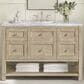 James Martin Vanities Breckenridge 48" Single Vanity in Whitewashed Oak with 3 cm Carrara White Marble Top, , large