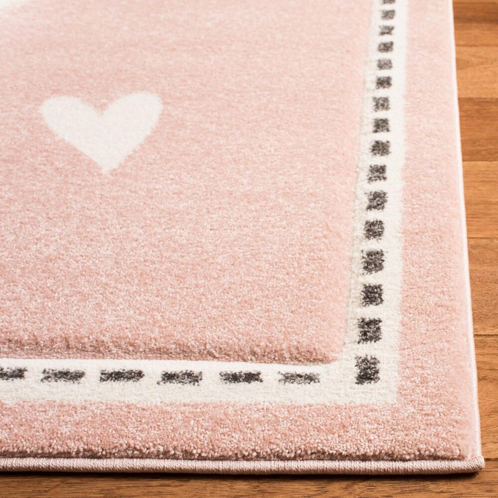 Safavieh Carousel CRK166 6&#39;7&quot; Square Pink and Ivory Kids  Area Rug, , large