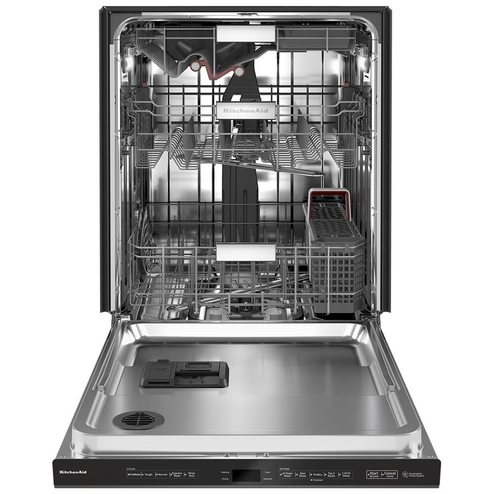 KitchenAid 24&quot; Built-In Pocket Handle Dishwasher with FreeFlex 3rd Rack and LED Interior Light in Black Stainless Steel, , large