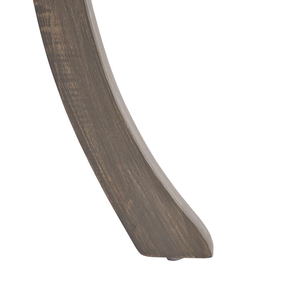 Hearth and Haven Outdoor 31.5 Inch Square Wood Dining Table with Curved Y-Shaped Legs in Gray, , large