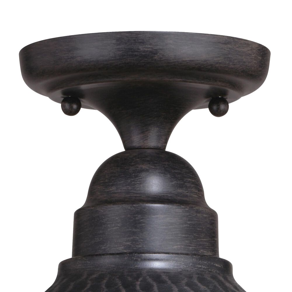 Vaxcel Outland 1-Light Outdoor Semi Flush in Aged Iron and Light Gold, , large