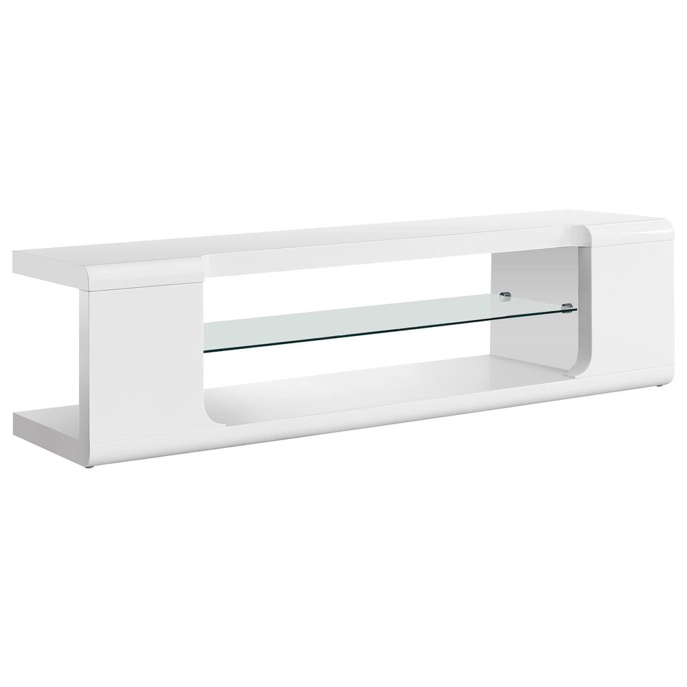 Monarch Specialties 60" TV Stand in White, , large