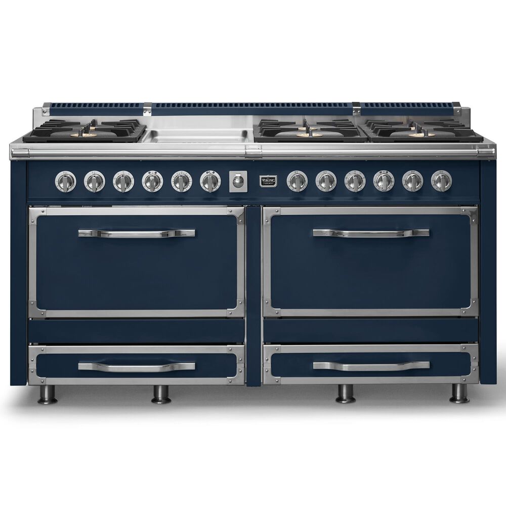 Viking Range Tuscany 66" Dual Fuel Range in Slate Blue, , large