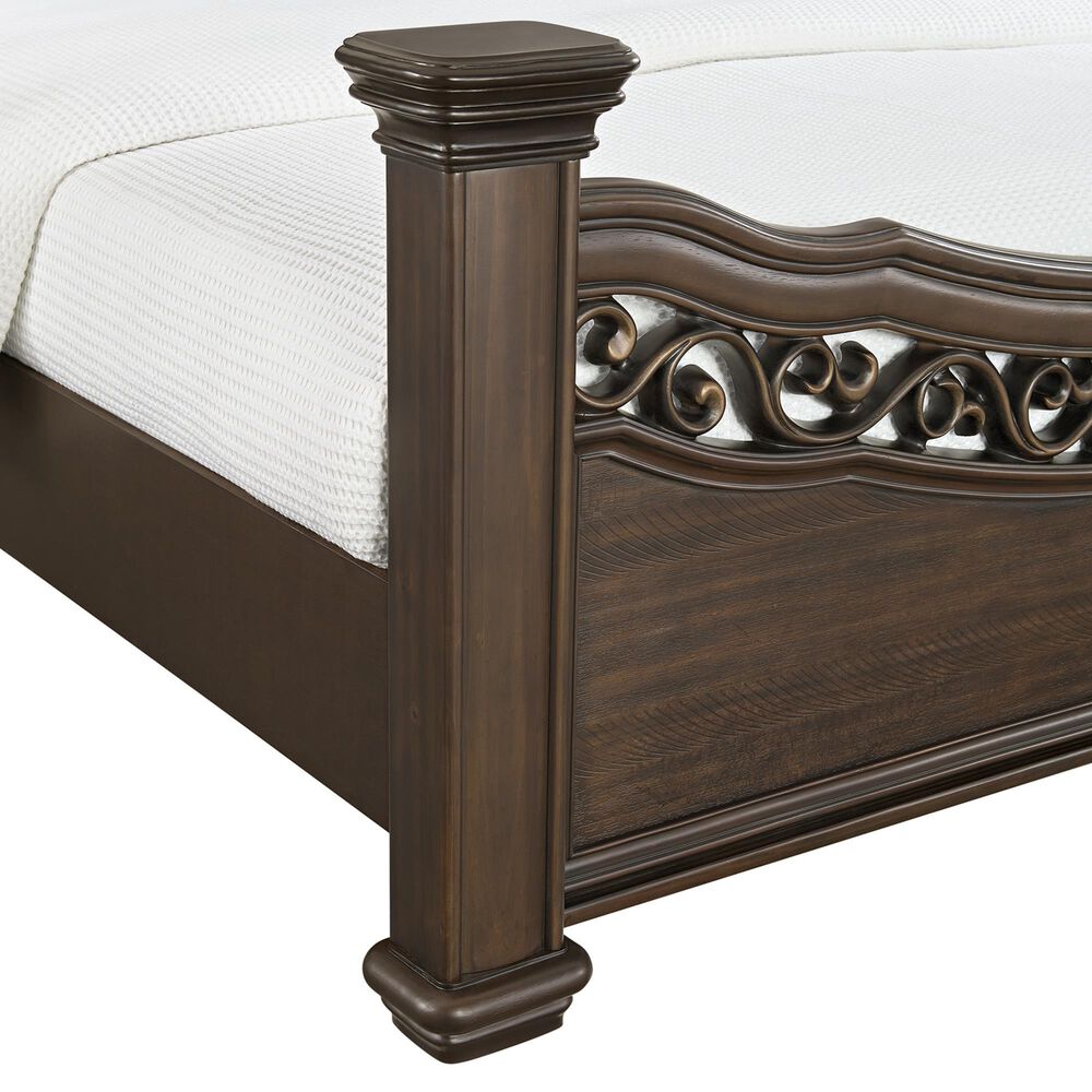 Mayberry Hill Brunswick 4-Piece Queen Panel Bedroom Set in Mahogany, , large