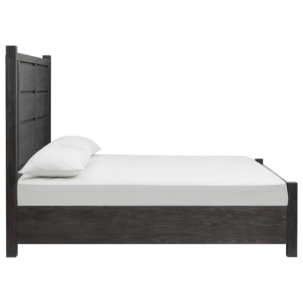 Nicolette Home Plum Creek 5 Piece King Panel Bedroom Set in Ravenwood Black, , large
