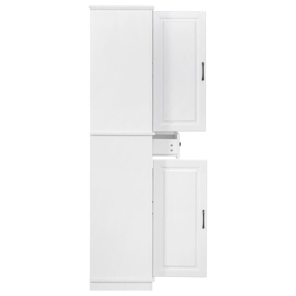 HOMLUX HOMLUX 71" Tall Kitchen Pantry Cabinet with 3 Pull Out Cabinet Organizers, Farmhouse Embossed Texture Storage Cabinet with 6 Door Shelves, 2 Drawers, Freestanding Cupboard for Kitchen, Dining Room White, , large