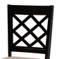 Baxton Studio Verner Side Chair with Sand Cushion in Dark Brown (Set of 2), , large