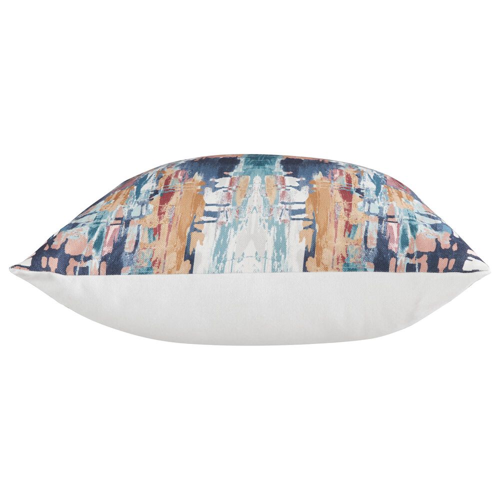 Ashley Kennick 20&quot; Square Throw Pillow in Blue, Gold, Pink and White, , large
