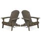 Noble House Bellwood Patio Adirondack Chair in Grey (Set of 2), , large