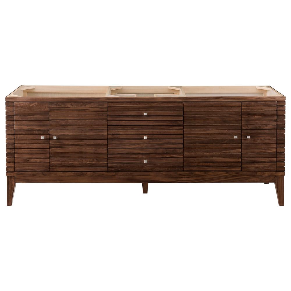 James Martin Linear 72" Single Vanity Cabinet in Mid Century Walnut, , large
