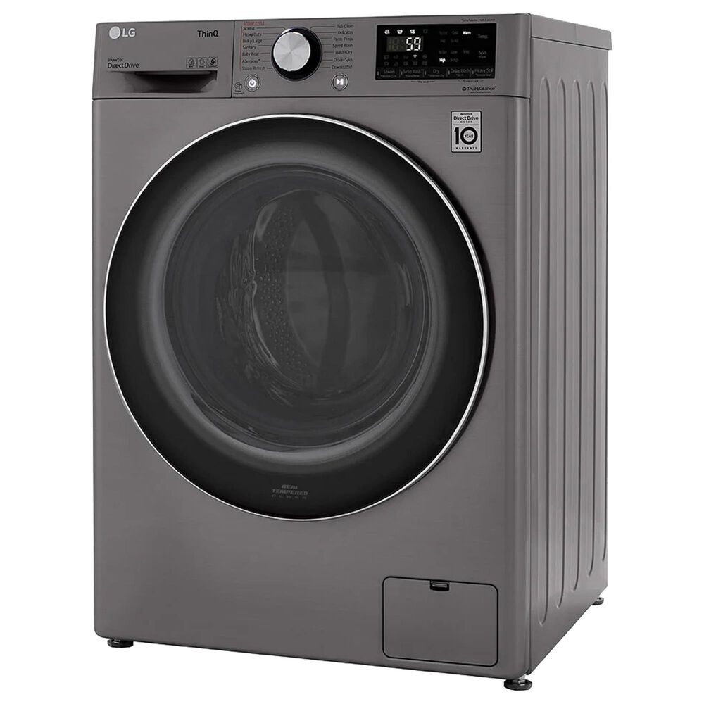 LG 2.4 Cu.Ft. Smart Wi-fi Enabled Compact Front Load All-In-One Washer and Dryer Combo in Graphite Steel, , large