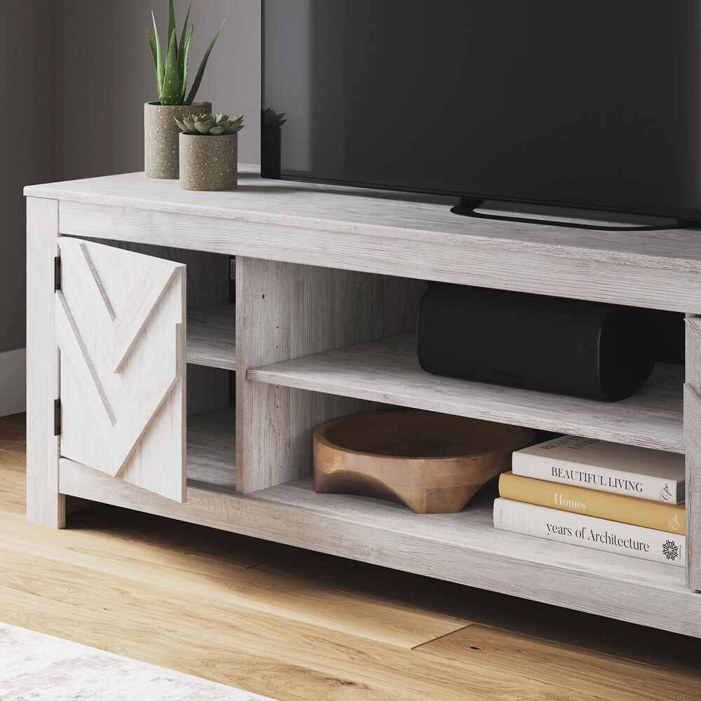 Ashley Cayboni 71" LG TV Stand in Whitewash, , large