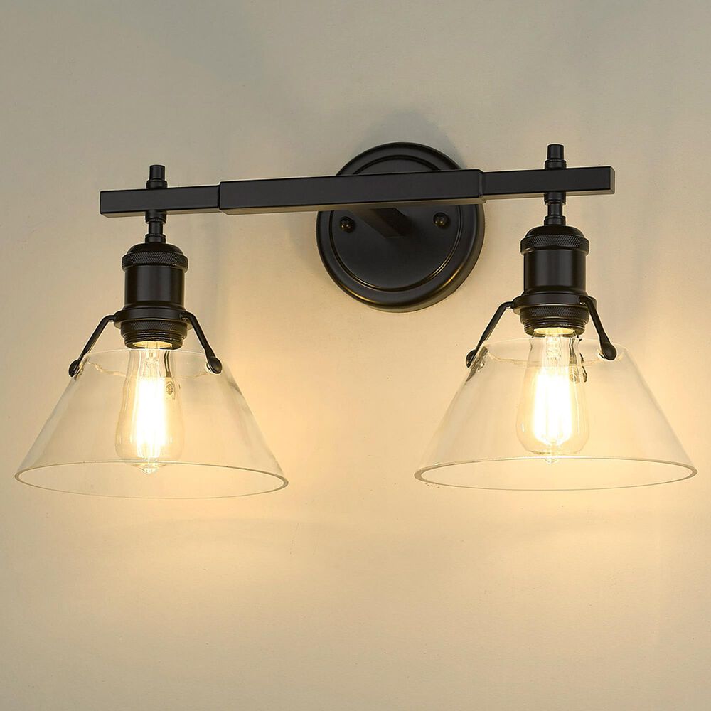 Golden Lighting Orwell 2-Light Bath Vanity in Matte Black, , large