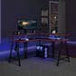 OSP Home Disruptor L-Shaped Gaming Desk in Black and Red, , large