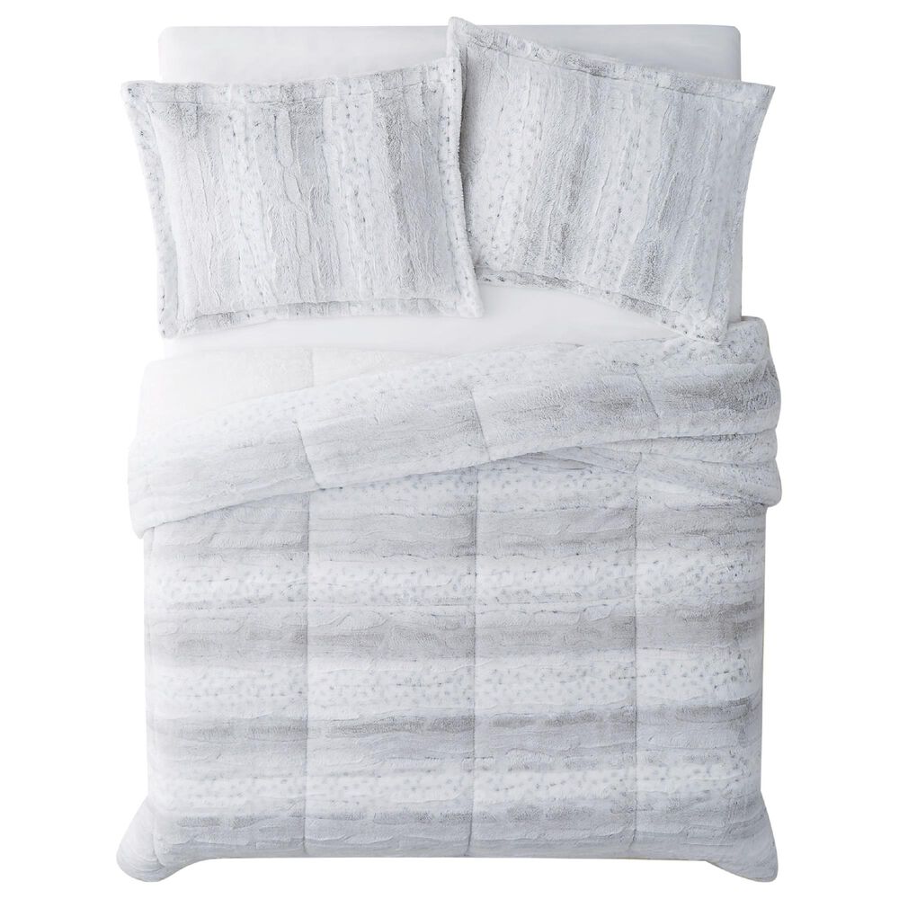 Pem America Snow Leopard 3-Piece Full/Queen Comforter Set in Grey, , large