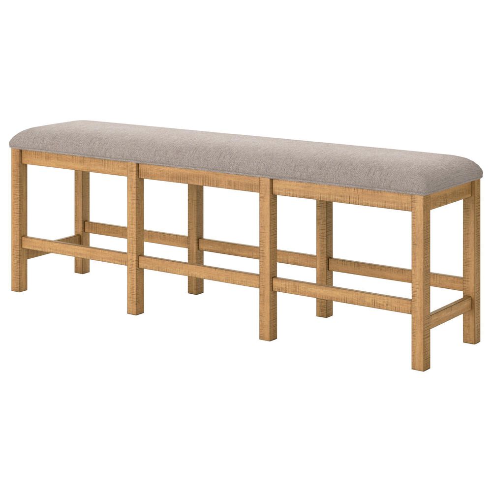 Ashley Havonplane 72&quot; Counter Height Bench in Light Brown, , large