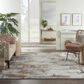 Nourison Tangra TNR03 7"10" x 9"10" Grey and Multicolor Area Rug, , large