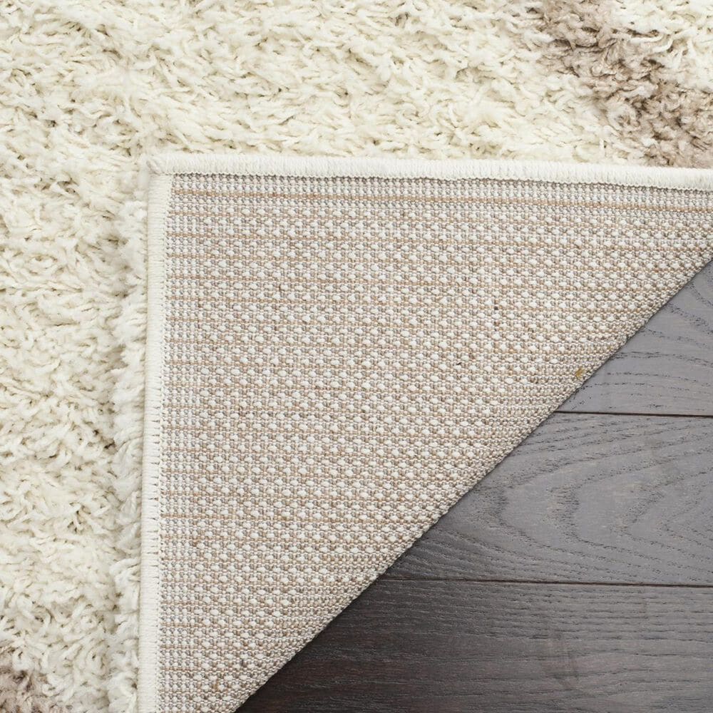 Safavieh Dallas Shag SGD257B-5 5&#39;1&quot; x 7&#39;6&quot; Ivory/Beige Area Rug, , large