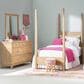 St Claire Home Today"s Traditions 4 Piece Twin Platform Poster Bed Set in Natural Hickory, , large