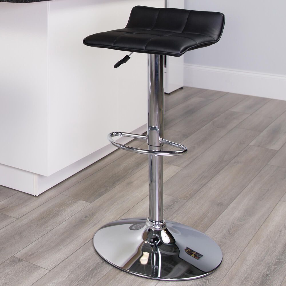 Flash Furniture Adjustable Barstool in Black, , large