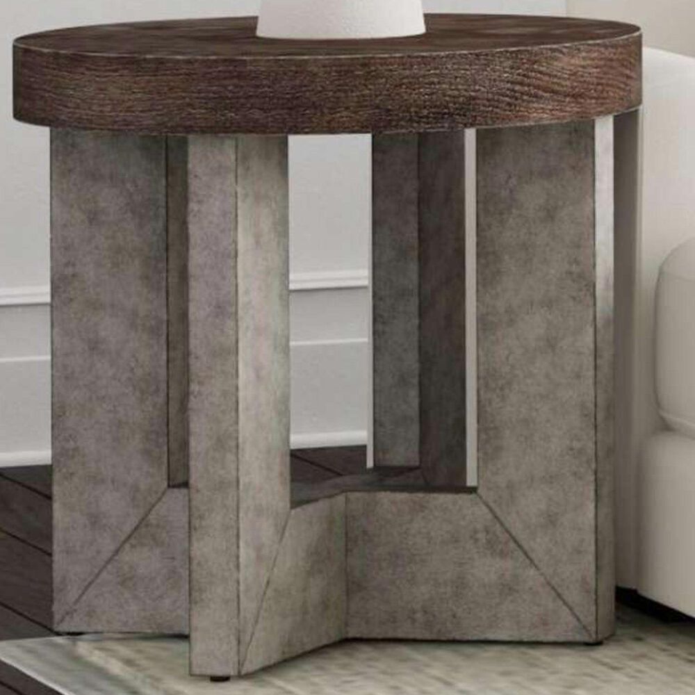 Bassett Mirror Company Nova End Table in Charcoal Oak, , large