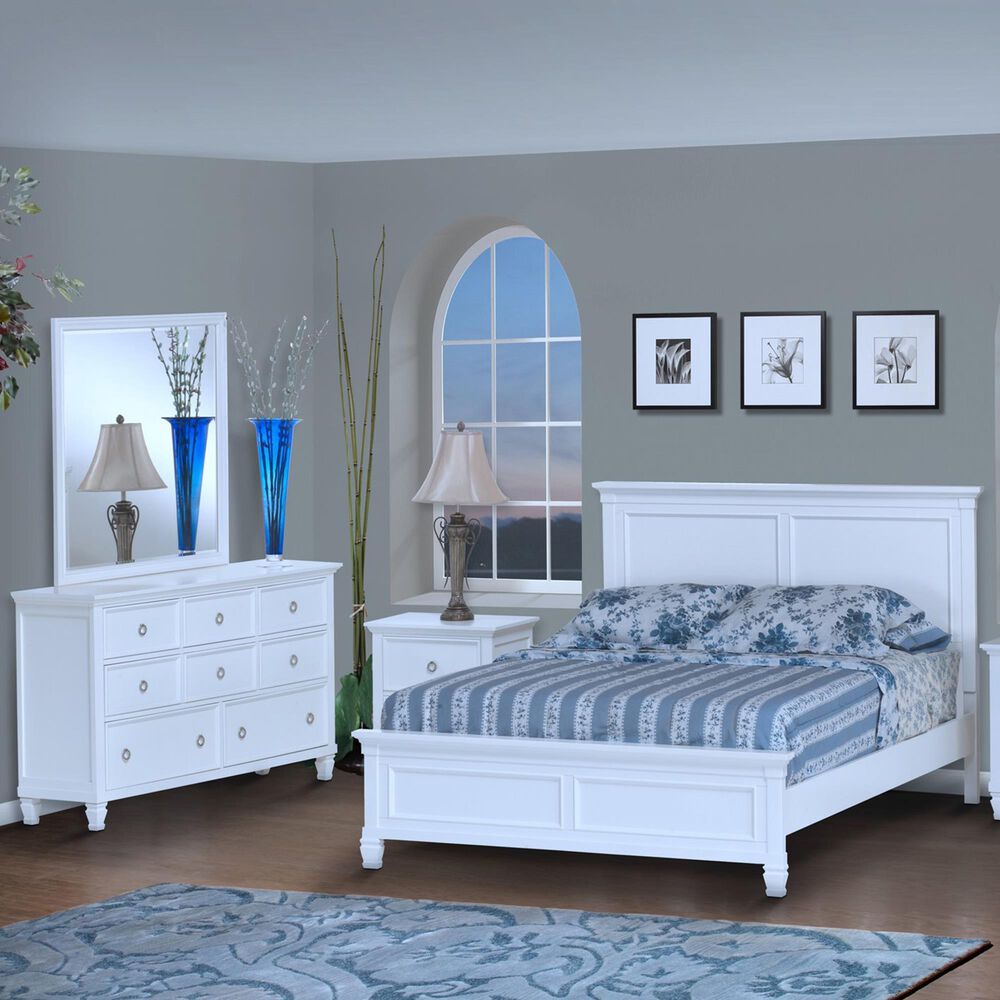 New Heritage Design Tamarack 3 Piece Queen Bedroom Set in White