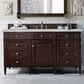 James Martin Vanities Brittany 60" Single Bathroom Vanity in Burnished Mahogany with 3 cm Victorian Silver Quartz Top and Rectangular Sink, , large