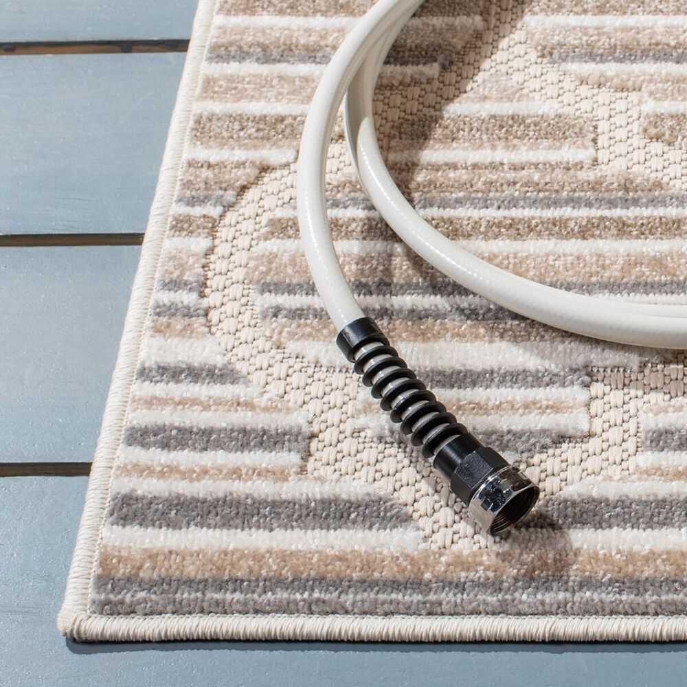 Safavieh Cabana CBN333F 8&#39; x 10&#39; Grey and Ivory Indoor/Outdoor Area Performance Rug, , large