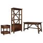 Ashley Baldridge 3-Piece Office Desk Set in Rustic Brown, , large