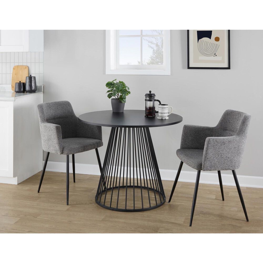 LumiSource Canary Dining Table in Black - Table Only, , large