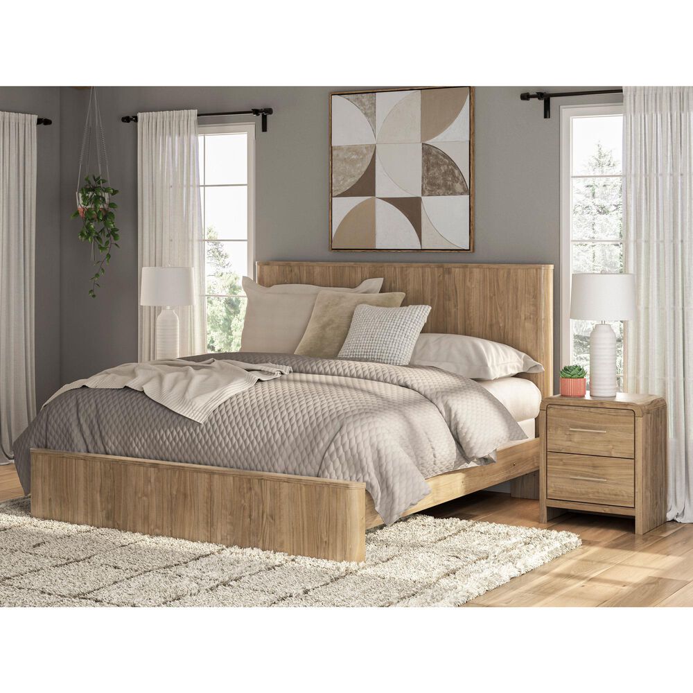 Ashley Gramburg King Platform Bed with Dresser and Two Nightstands in Brown, , large