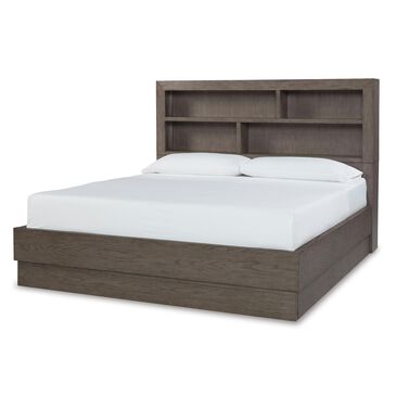 Millennium Anibecca Queen Bookcase Bed in Weathered Gray, , large