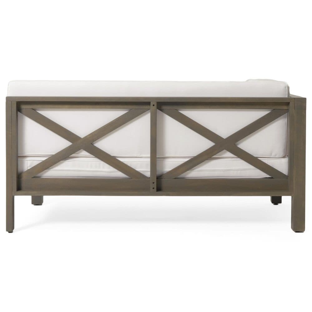 Hearth and Haven Brava 4-Piece Outdoor Sectional Set in White, , large