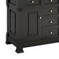 James Martin Vanities Brookfield 48" Single Bathroom Vanity in Black Onyx with 3 cm White Zeus Quartz Top and Rectangular Sink, , large