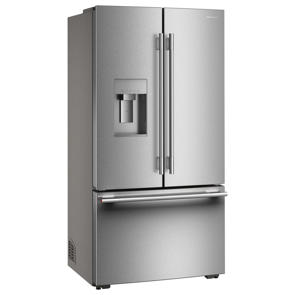 KitchenAid 24 Cu. Ft. Counter-Depth French Door Smart Refrigerator with External Water Dispenser in PrintShield Stainless Steel, , large
