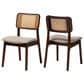 Baxton Studio Dannon Side Chair in Walnut Brown and Light Brown (Set of 2), , large