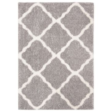 Safavieh Parma Shag PMA521G 6" x 9" Grey and Cream Area Rug, , large