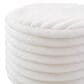 Jaxx Paran Round Ottoman in Mondo White, , large