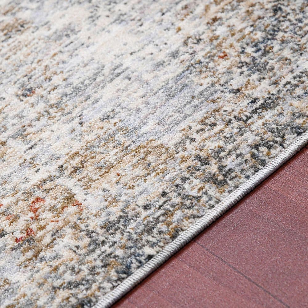 Amer Rugs Vermont VRM-5 5&#39;3&quot; x 7&#39;6&quot; Gray and Orange Area Rug, , large