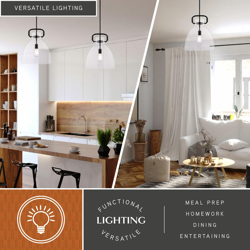 Vaxcel Lighting Madrona 1-Light Pendant in Black, , large