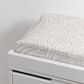 Babyletto Oat Stripe Changing Pad Cover in White and Gray, , large
