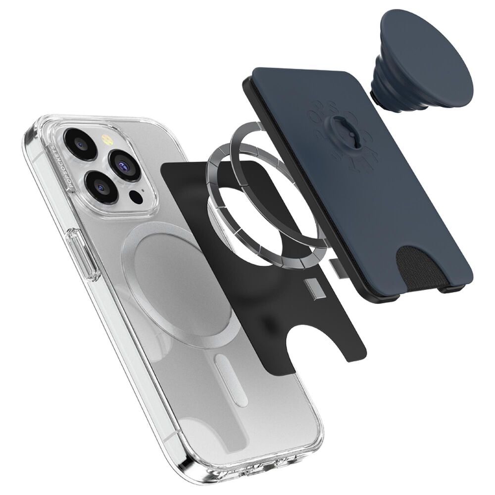 PopSockets MagSafe PopWallet Plus with PopGrip in Navy Blue, , large