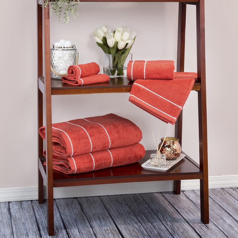 Timberlake Lavish Home 6-Piece Quick Dry Towel Set in Brick, , large